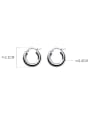 thumb 925 Sterling Silver Round Minimalist Huggie Earring 3