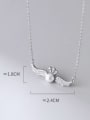 thumb 925 Sterling Silver Cubic Zirconia Wing Minimalist Necklace 3