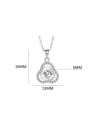 thumb 925 Sterling Silver Moissanite Flower Dainty Necklace 3