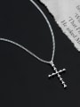 thumb 925 Sterling Silver Cross Minimalist Pendant Necklace 2