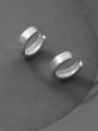 thumb 925 Sterling Silver Round Minimalist Huggie Earring 4