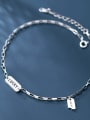 thumb 925 Sterling Silver  Minimalist  Letter  Anklet 3