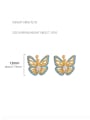 thumb 925 Sterling Silver Cubic Zirconia Butterfly Minimalist Clip Earring 3