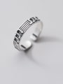 thumb 925 Sterling Silver Round Vintage Musical note Band Ring 0