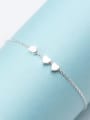 thumb 925 Sterling Silver Smooth Heart Minimalist Link Bracelet 2