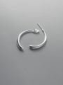 thumb 925 Sterling Silver Geometric Minimalist Drop Earring 0