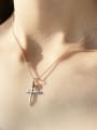 thumb 925 Sterling Silver Cross  Wing Minimalist Regligious Necklace 1