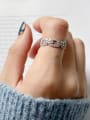 thumb 925 Sterling Silver Ring Buckle With Diamond   Minimalist Midi Ring 2