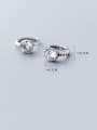 thumb 925 sterling silver cubic zirconia  round minimalist huggie earring 2
