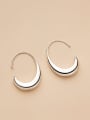 thumb 925 Sterling Silver Geometric Minimalist Hook Earring 3