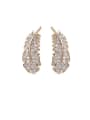thumb Alloy With Rose Gold Plated Fashion Leaf Drop Earrings 0