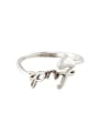thumb 925 Sterling Silver Letter Minimalist Band Ring 4