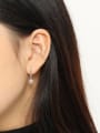 thumb 925 Sterling Silver Cubic Zirconia Geometric Minimalist Hook Earring 2