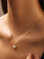 thumb 925 Sterling Silver Moissanite Geometric Minimalist Necklace 1