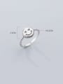 thumb 925 Sterling Silver Minimalist Smiley Free Size  Ring 3
