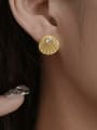 thumb 925 Sterling Silver Rhinestone Geometric Minimalist Stud Earring 2