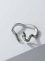 thumb 925 Sterling Silver Snake Vintage Band Ring 2