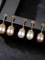 thumb 925 Sterling Silver Water Drop  Freshwater Pearl Trend  Lace design Drop Earring 1