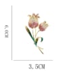 thumb Brass Cubic Zirconia Flower Statement Brooch 3