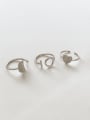 thumb Sterling silver brushed love free size ring 0