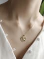 thumb 925 Sterling Silver  Vintage Hollow Flower Pendant Necklace 1