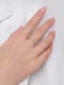 thumb 925 Sterling Silver Cubic Zirconia Crown Minimalist Band Ring 1