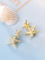 thumb 925 Sterling Silver Cubic Zirconia Star Ethnic Stud Earring 2