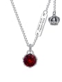 thumb 925 Sterling Silver Cubic Zirconia Crown Vintage Necklace 4