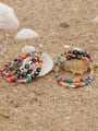 thumb Stainless steel MGB Bead Multi Color Letter Bohemia Stretch Bracelet 1
