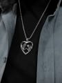 thumb Titanium Steel Heart Hip Hop Necklace 2
