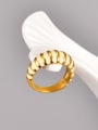 thumb Titanium Steel Enamel Irregular Minimalist Band Ring 2
