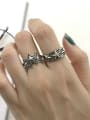 thumb 925 Sterling Silver Star Vintage Signet Ring 0