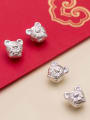 thumb 999 Fine Silver With White Gold Plated Cute  Mouse Beads Diy Accessories 1