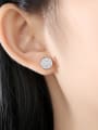 thumb Copper Cubic Zirconia Round Minimalist Cluster Earring 1
