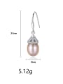 thumb 925 Sterling Silver Freshwater Pearl Multi Color Water Drop Minimalist Hook Earring 4