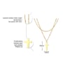 thumb Stainless Steel With Gold Plated Simplistic Cross Multi Strand Necklaces 4