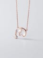 thumb 925 Sterling Silver Shell Elephant Minimalist Necklace 1