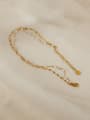 thumb Brass Imitation Pearl Minimalist Double Layer Chain Anklet 2