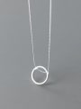 thumb 925 Sterling Silver Geometric Minimalist  Bead Chain Necklace 2