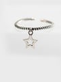 thumb 925 Sterling Silver Hollow Star Vintage Band Ring 3
