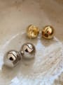 thumb 925 Sterling Silver Round Ball Minimalist Stud Earring(ONLY ONE PCS) 0