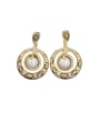 thumb Copper With Gold Plated Luxury Round Cluster Earrings 1