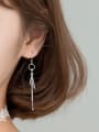thumb 925 Sterling Silver Tassel Minimalist Hook Earring 1