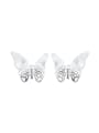 thumb 925 Sterling Silver Butterfly Minimalist Stud Earring 0