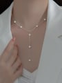 thumb 925 Sterling Silver Cubic Zirconia  Minimalist Lariat Necklace 2