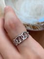 thumb 925 Sterling Silver Hollow Geometric Vintage Ring 1
