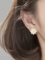 thumb 925 Sterling Silver Enamel Flower Minimalist Stud Earring 2