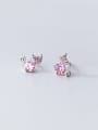thumb 925 Sterling Silver Cubic Zirconia Cat Trend Stud Earring 3