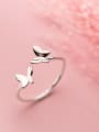 thumb 925 Sterling Silver  Smooth  Butterfly Minimalist Band Ring 0