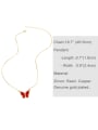 thumb Brass Shell Butterfly Minimalist Necklace 4